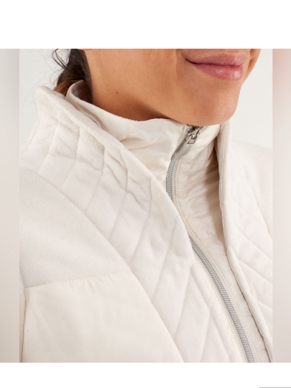 Lululemon St Moritz Jacket in Polar Cream Wond Water Resistant Fleece Sz 6 - Picture 10 of 11